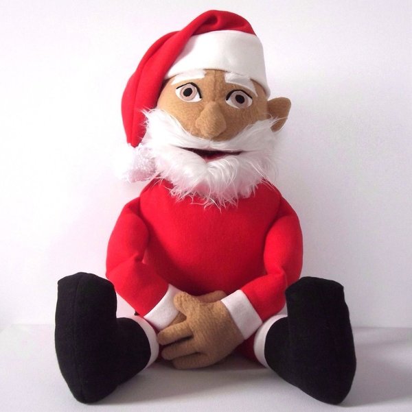 Klappmaulpuppe Weihnachtsmann Santa Handpuppe 78cm Handgefertigt