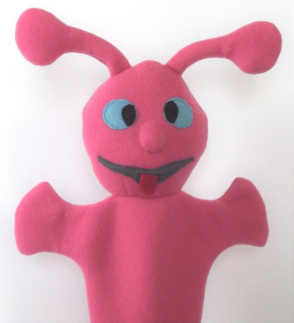 Handpuppe Fantasy Alien Monster Pink 45cm
