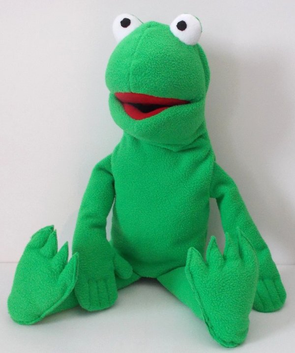 Klappmaulpuppe Frosch Grün 50cm