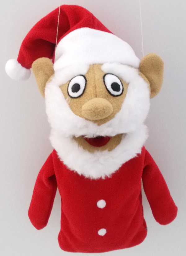 Klappmaulpuppe Weihnachtsmann Santa Handpuppe 40cm Handgefertigt