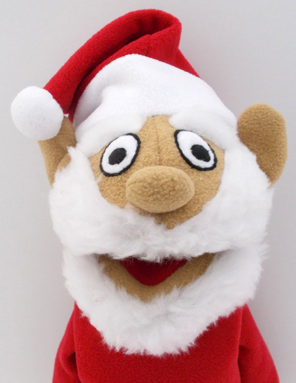 Klappmaulpuppe Weihnachtsmann Santa Handpuppe 40cm