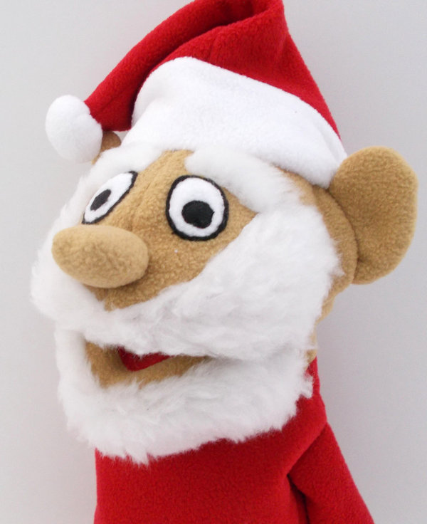 Klappmaulpuppe Weihnachtsmann Santa Handpuppe 40cm