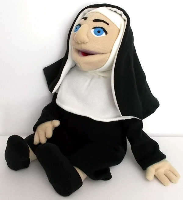 Klappmaulpuppe Nonne Schwester Handpuppe 60cm