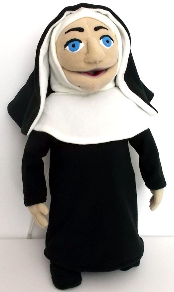 Klappmaulpuppe Nonne Schwester Handpuppe 60cm Handgefertigt