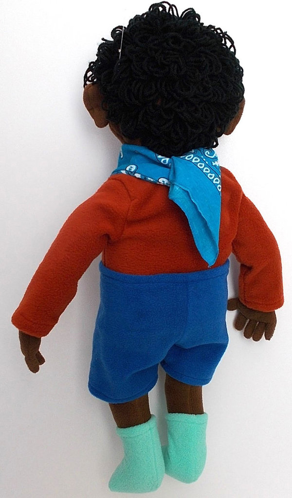 Stoffpuppe Afro Junge Kind 65cm