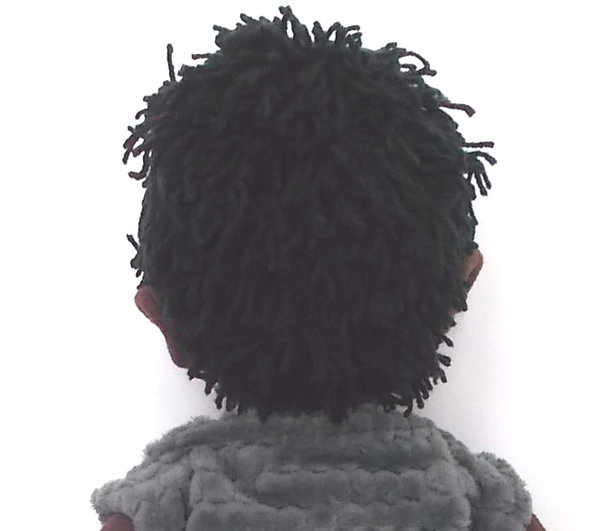Stoffpuppe Afro Junge Kind 60cm
